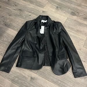 NWT BB Dakota faux leather blazer